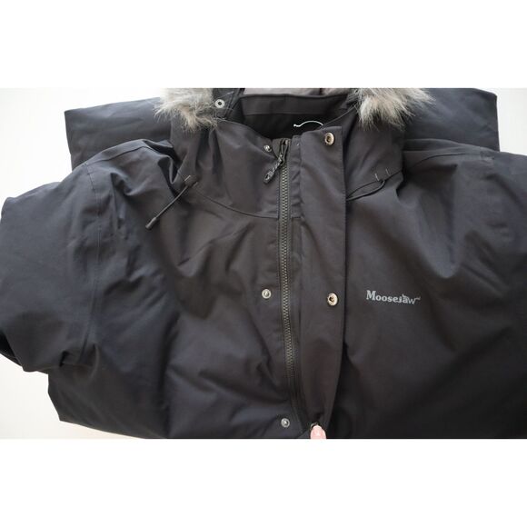 Moosejaw 7726050 Women's Sz L Black Down Waterproof Hooded Parka Jacket - Picture 14 of 16